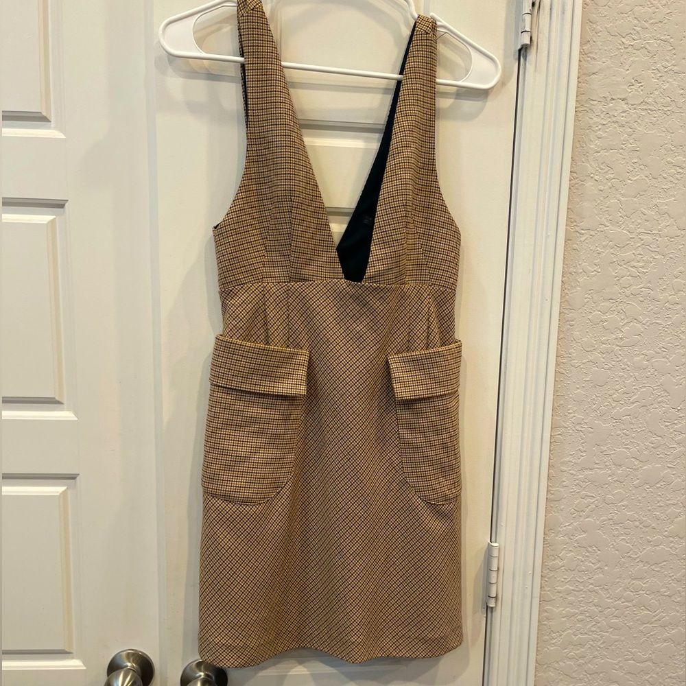 Zara TRAFALUC Jumper Plaid Women’s Mini Dress Size: Small Preloved